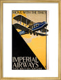 Imperial Airways travel poster, 1926. art print medium gold Art Print - Science Museum Shop