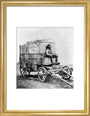 Photographic van, 1855. art print small gold Art Print - Science Museum Shop