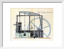 'The Steam Engine', Reynolds' Pictorial Atlas, 19th century. art print small white Art Print - Science Museum Shop