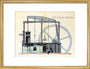 'The Steam Engine', Reynolds' Pictorial Atlas, 19th century. art print medium gold Art Print - Science Museum Shop