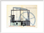 'The Steam Engine', Reynolds' Pictorial Atlas, 19th century. art print large white Art Print - Science Museum Shop