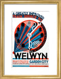 'Welwyn Garden City', railway poster, c 1930s. art print small gold Art Print - Science Museum Shop
