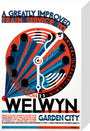 'Welwyn Garden City', railway poster, c 1930s. stretched canvas small none Art Print - Science Museum Shop