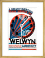 'Welwyn Garden City', railway poster, c 1930s. art print medium gold Art Print - Science Museum Shop
