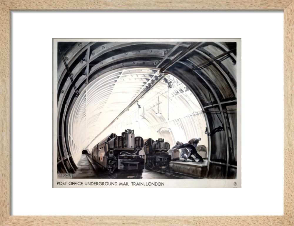 'Post Office Underground Mail Train: London', GPO poster, c 1950s ...