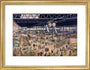 'Waterloo Station', watercolour for an SR poster, 1948. art print small gold Art Print - Science Museum Shop