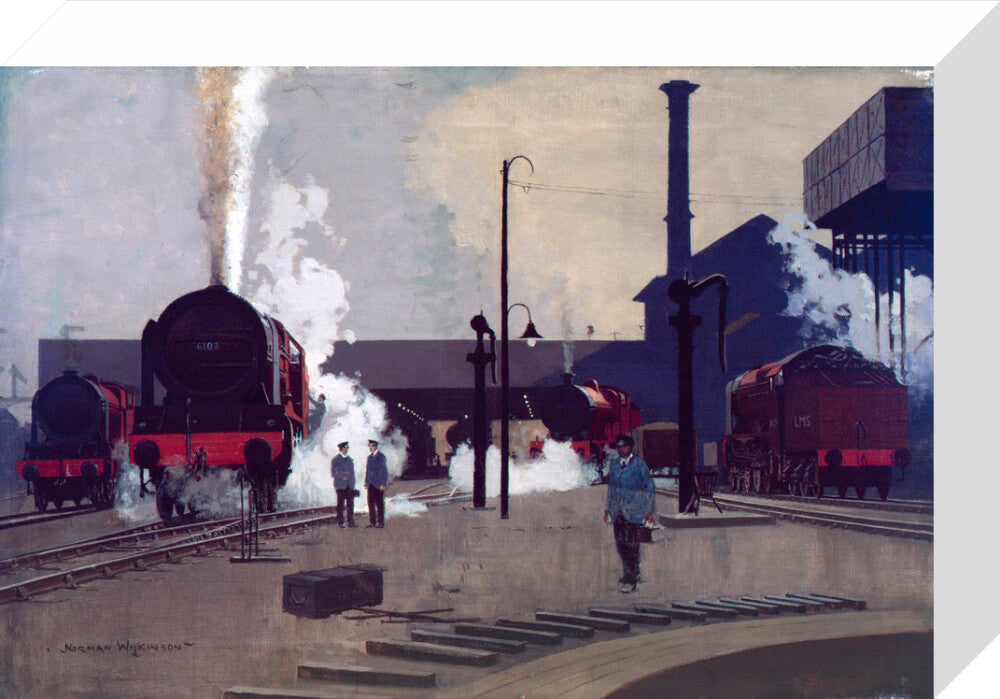 'Ready for the Road', original artwork for LMS poster, c 1930. stretched canvas small none Art Print - Science Museum Shop