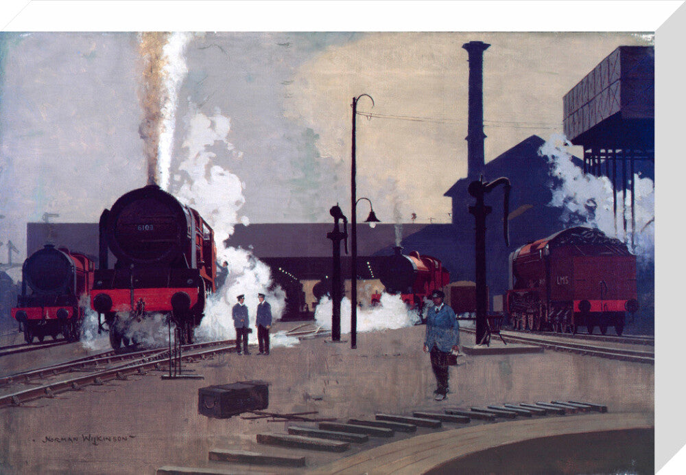 'Ready for the Road', original artwork for LMS poster, c 1930. stretched canvas medium none Art Print - Science Museum Shop