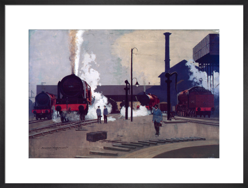 'Ready for the Road', original artwork for LMS poster, c 1930. art print large black Art Print - Science Museum Shop