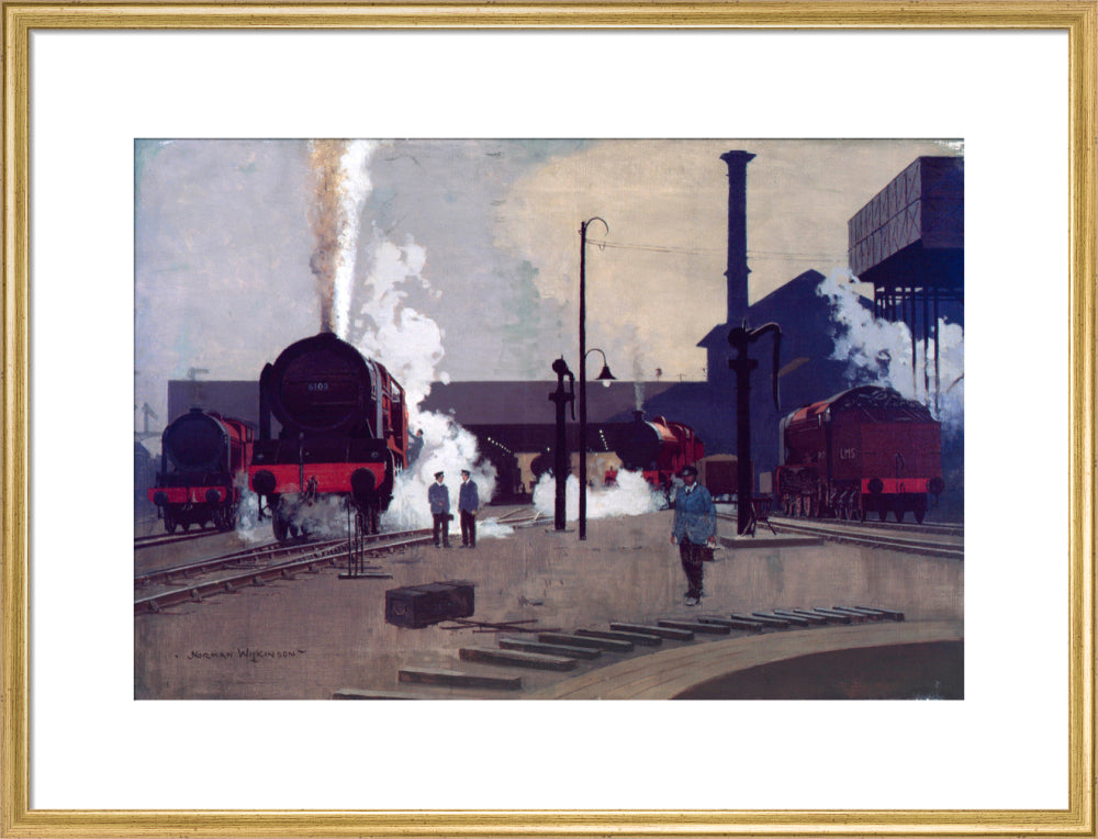 'Ready for the Road', original artwork for LMS poster, c 1930. art print large gold Art Print - Science Museum Shop