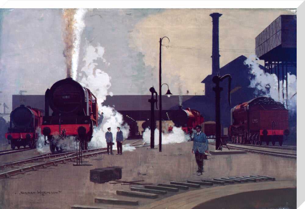 'Ready for the Road', original artwork for LMS poster, c 1930. stretched canvas extra large none Art Print - Science Museum Shop