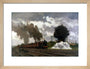 The London Midland Scottish express train being bombed, October 1940. art print small natural Art Print - Science Museum Shop