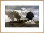 The London Midland Scottish express train being bombed, October 1940. art print medium natural Art Print - Science Museum Shop