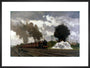 The London Midland Scottish express train being bombed, October 1940. art print large black Art Print - Science Museum Shop