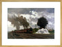 The London Midland Scottish express train being bombed, October 1940. art print large gold Art Print - Science Museum Shop