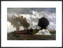 The London Midland Scottish express train being bombed, October 1940. art print extra large black Art Print - Science Museum Shop