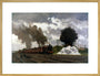The London Midland Scottish express train being bombed, October 1940. art print extra large gold Art Print - Science Museum Shop