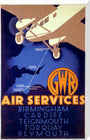 'GWR Air Services', GWR poster, 1933. stretched canvas extra large none Art Print - Science Museum Shop