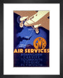 'GWR Air Services', GWR poster, 1933. art print extra small black Art Print - Science Museum Shop
