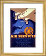 'GWR Air Services', GWR poster, 1933. art print extra small gold Art Print - Science Museum Shop