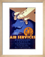 'GWR Air Services', GWR poster, 1933. art print extra small natural Art Print - Science Museum Shop