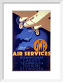 'GWR Air Services', GWR poster, 1933. art print small white Art Print - Science Museum Shop
