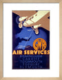 'GWR Air Services', GWR poster, 1933. art print small natural Art Print - Science Museum Shop
