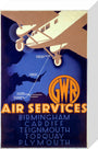 'GWR Air Services', GWR poster, 1933. stretched canvas small none Art Print - Science Museum Shop