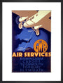 'GWR Air Services', GWR poster, 1933. art print medium black Art Print - Science Museum Shop
