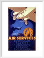 'GWR Air Services', GWR poster, 1933. art print medium white Art Print - Science Museum Shop