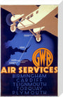 'GWR Air Services', GWR poster, 1933. stretched canvas medium none Art Print - Science Museum Shop