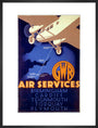 'GWR Air Services', GWR poster, 1933. art print large black Art Print - Science Museum Shop