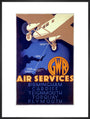 'GWR Air Services', GWR poster, 1933. art print extra large black Art Print - Science Museum Shop