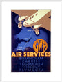 'GWR Air Services', GWR poster, 1933. art print extra large white Art Print - Science Museum Shop