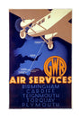 'GWR Air Services', GWR poster, 1933. unstretched canvas large none Art Print - Science Museum Shop