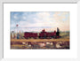 'Dane' London & South Western Railway locomotive no 126, c 1850s. art print small white Art Print - Science Museum Shop