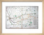 Stephenson's map of the Liverpool & Manchester Railway, c 1824-1830. art print extra small natural Art Print - Science Museum Shop