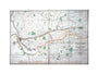 Stephenson's map of the Liverpool & Manchester Railway, c 1824-1830. unstretched canvas medium none Art Print - Science Museum Shop