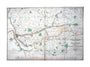 Stephenson's map of the Liverpool & Manchester Railway, c 1824-1830. unstretched canvas large none Art Print - Science Museum Shop