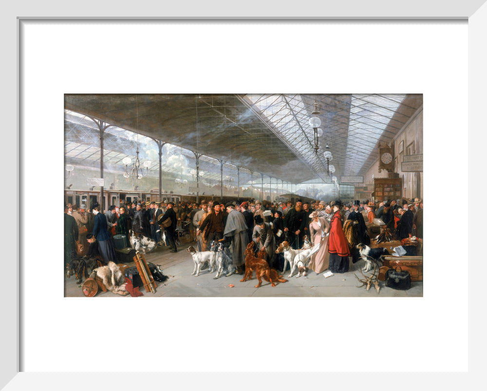'Perth Station, Coming South', 1895. art print extra small white Art Print - Science Museum Shop