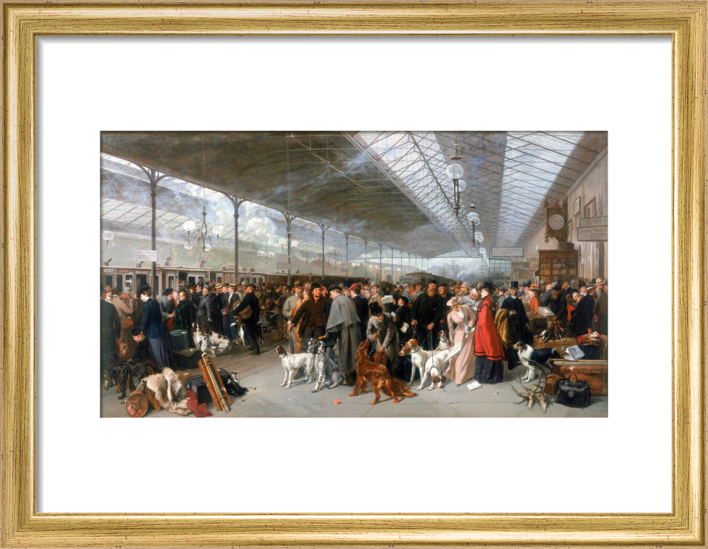 'Perth Station, Coming South', 1895. art print small gold Art Print - Science Museum Shop