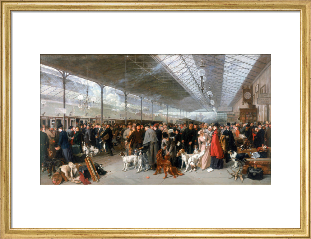 'Perth Station, Coming South', 1895. art print medium gold Art Print - Science Museum Shop