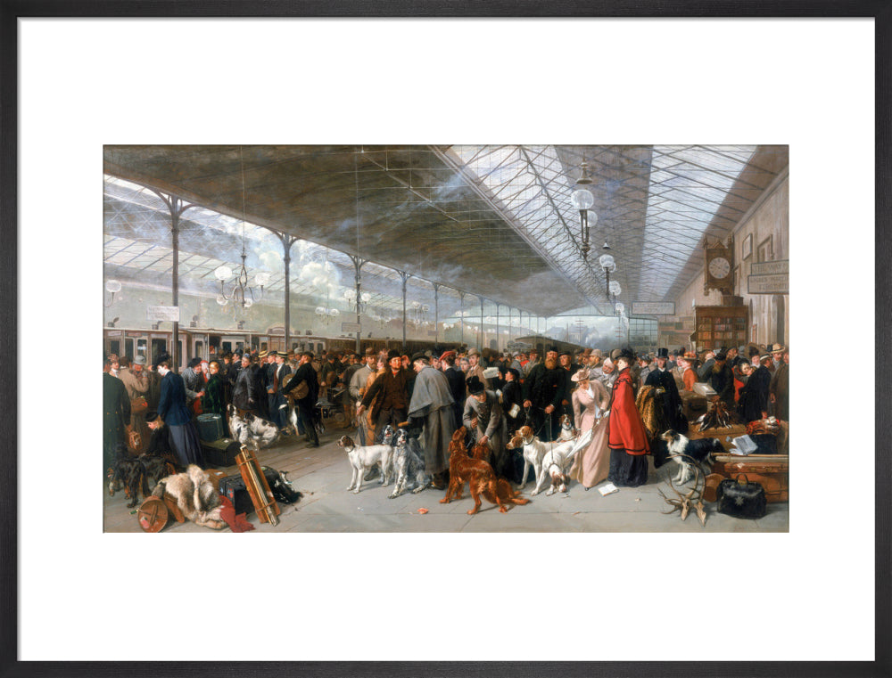 'Perth Station, Coming South', 1895. art print large black Art Print - Science Museum Shop