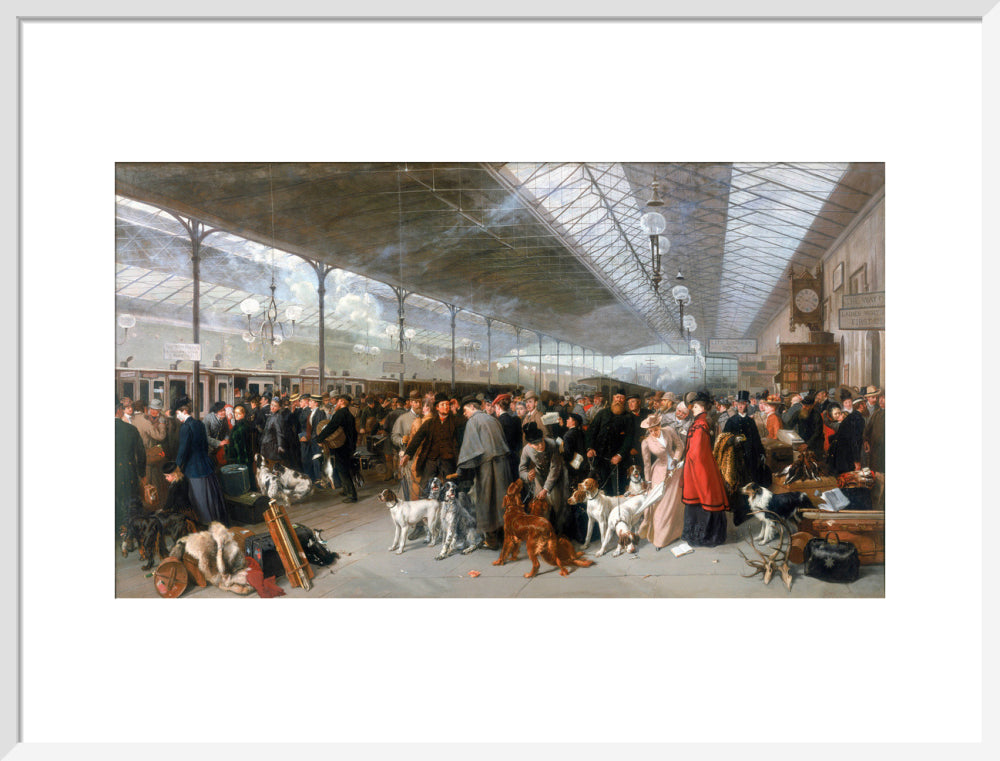 'Perth Station, Coming South', 1895. art print large white Art Print - Science Museum Shop