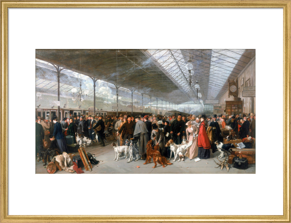 'Perth Station, Coming South', 1895. art print large gold Art Print - Science Museum Shop