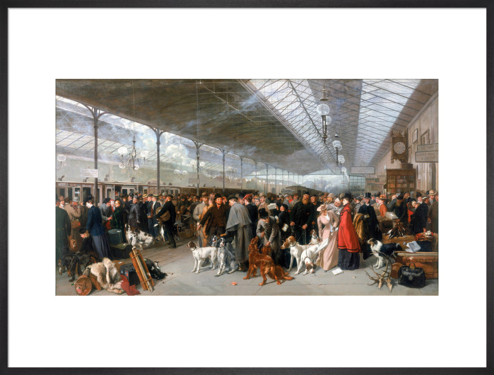 'Perth Station, Coming South', 1895. art print extra large black Art Print - Science Museum Shop