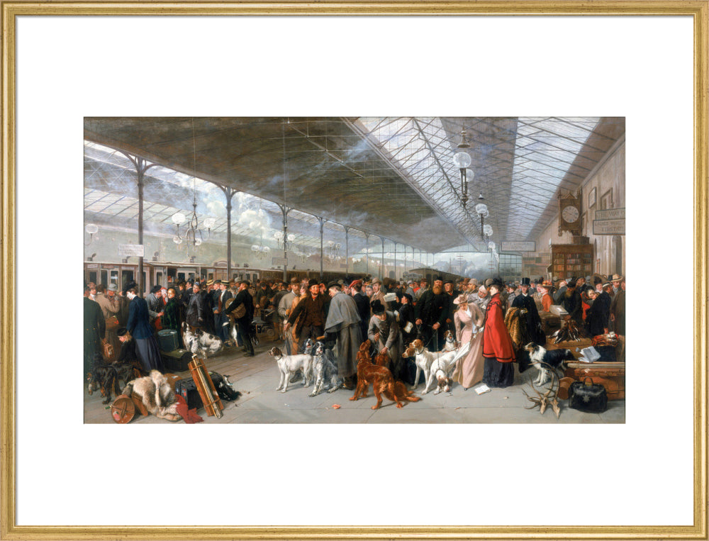 'Perth Station, Coming South', 1895. art print extra large gold Art Print - Science Museum Shop