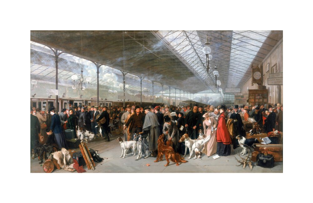 'Perth Station, Coming South', 1895. unstretched canvas medium none Art Print - Science Museum Shop