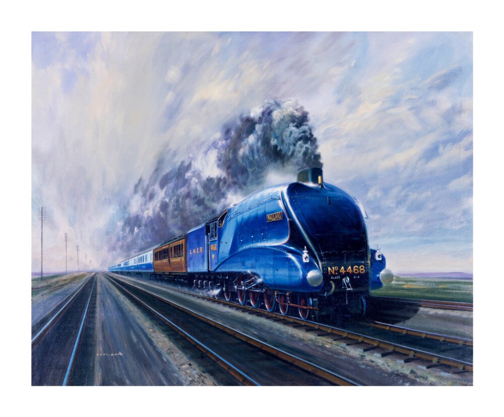 Locos In Profile | LNER A4 Class No. 4468 Mallard (H. N. Gresley) Steam Locomotive Print - Foto 9