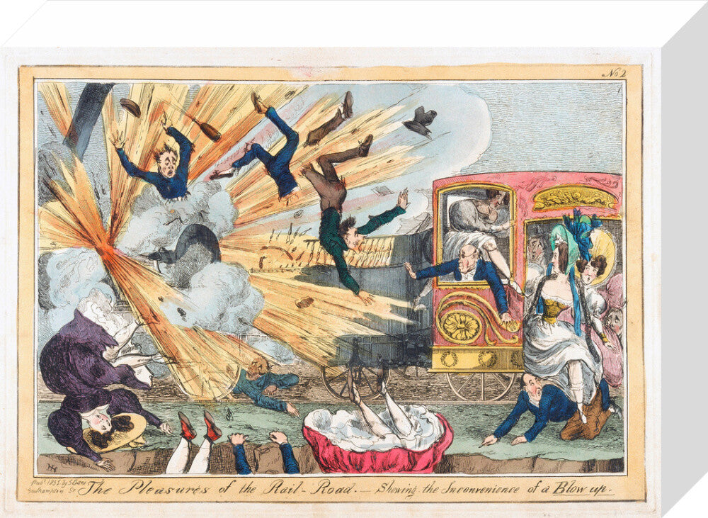 'The Pleasures of the Rail-Road', 1831. stretched canvas small none Art Print - Science Museum Shop